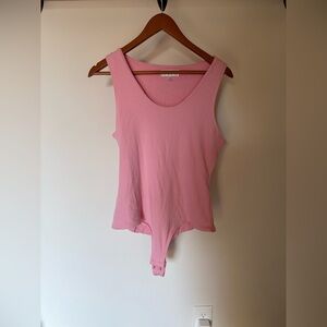 Frankly Pink Ribbed Top Body Suit Size XXL/XL Shirt Sleeveless Top